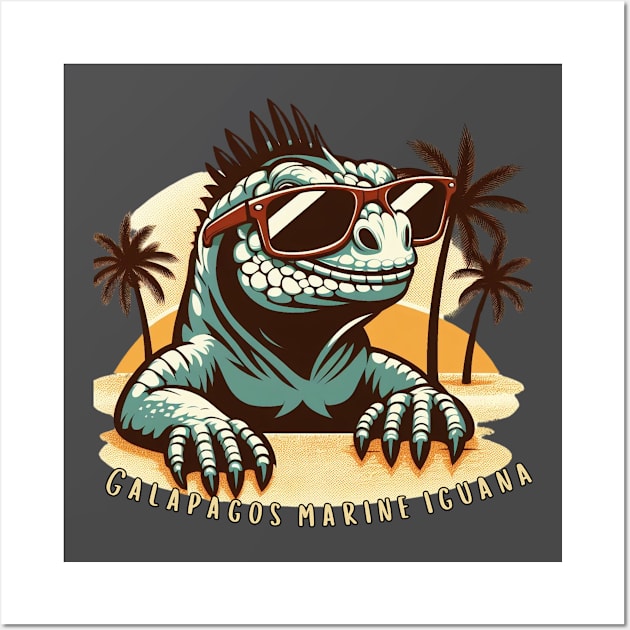 Galapagos marine iguana Wall Art by TRACHLUIM